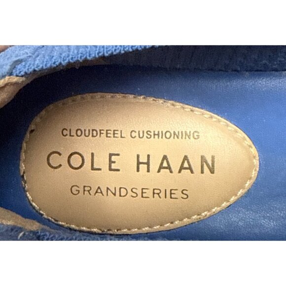 Cole Haan Women's Shoes Cloudfeel Blue Suede Espadrilles Slip On Size 7 Beach - Picture 7 of 8
